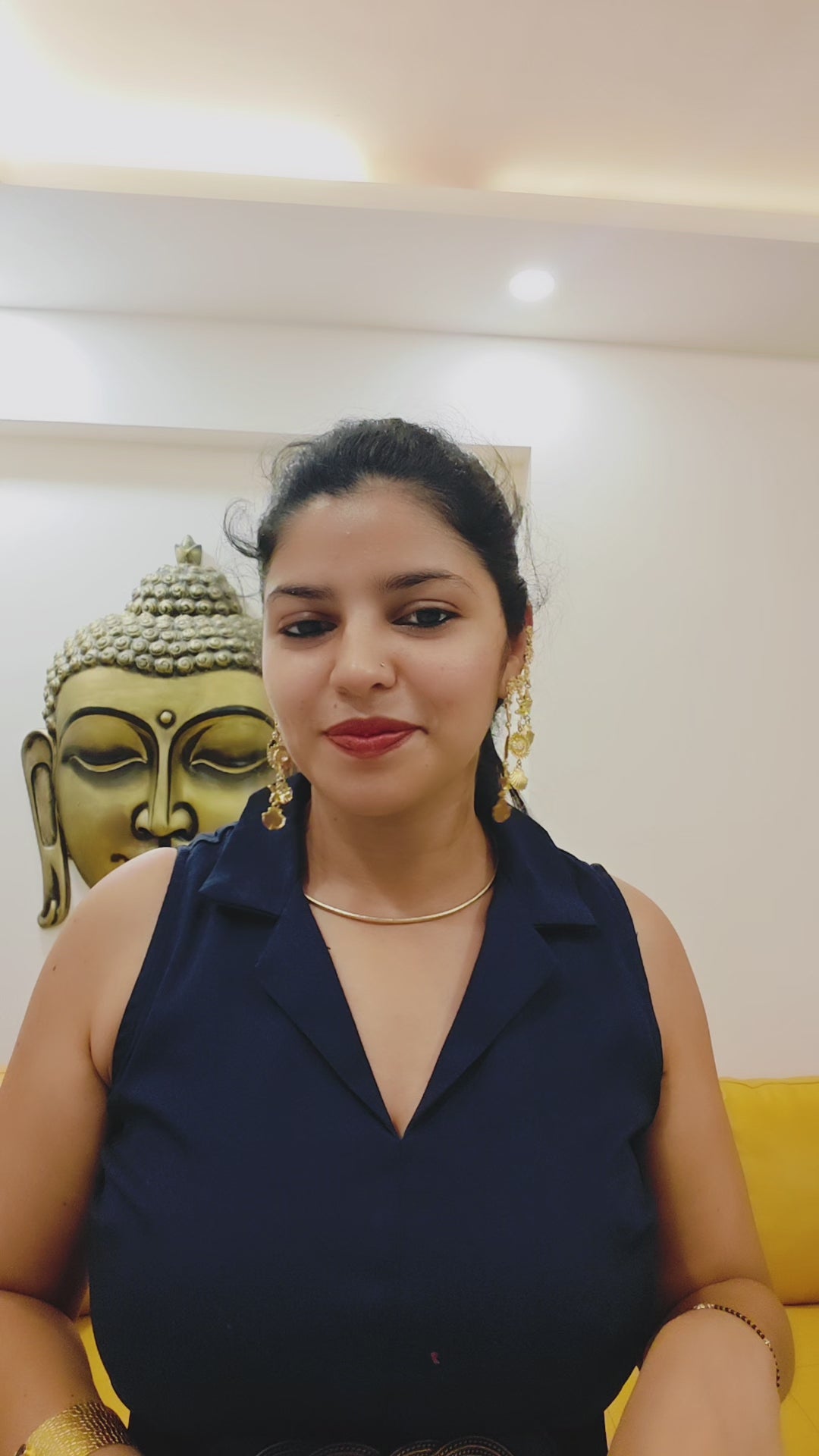 The Mashooka Earrings - 18 Kt Gold Plated Light weight - Dangling Ear Cuffs - Look Fabulous Everyday