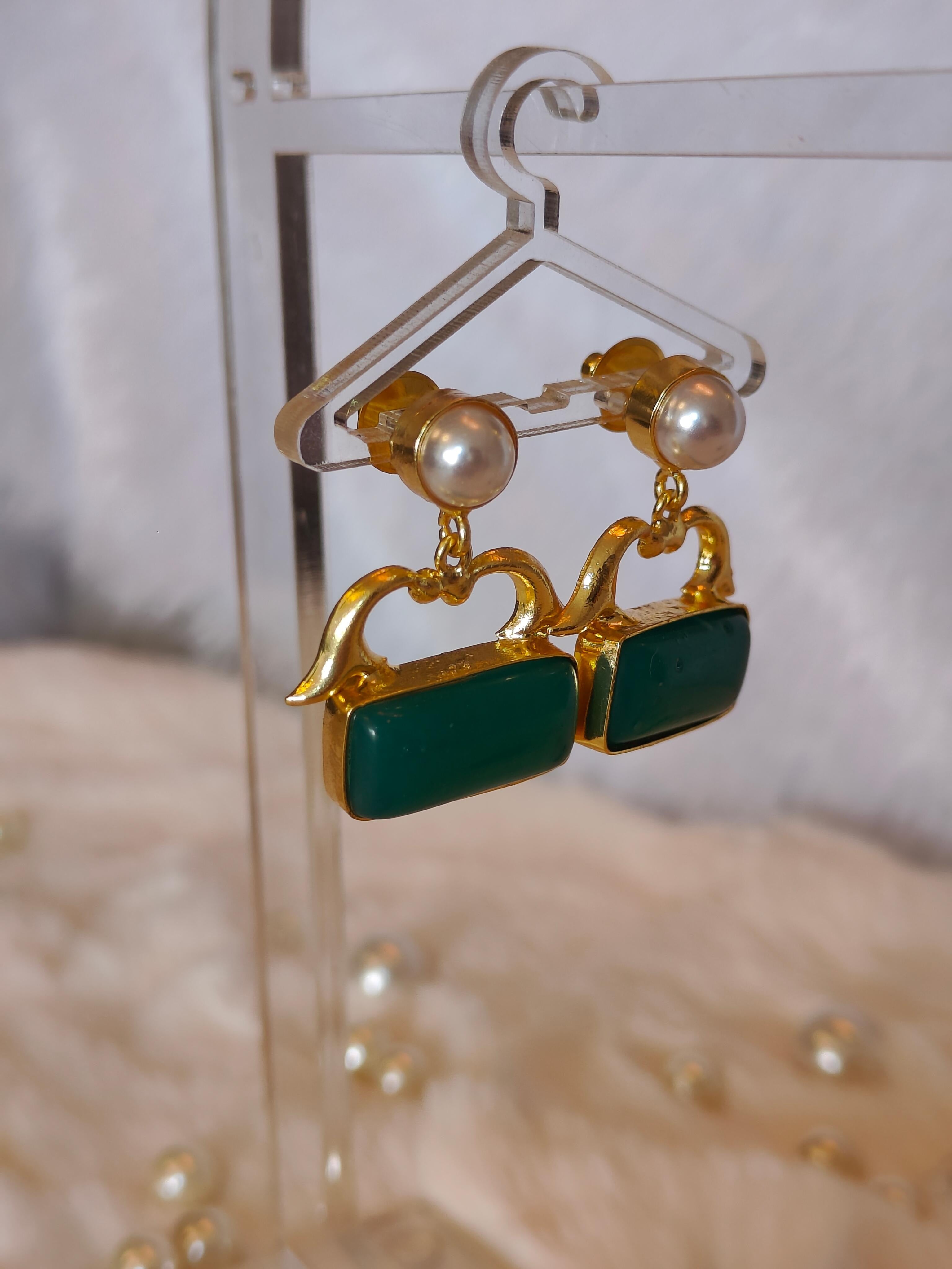 Green small earring