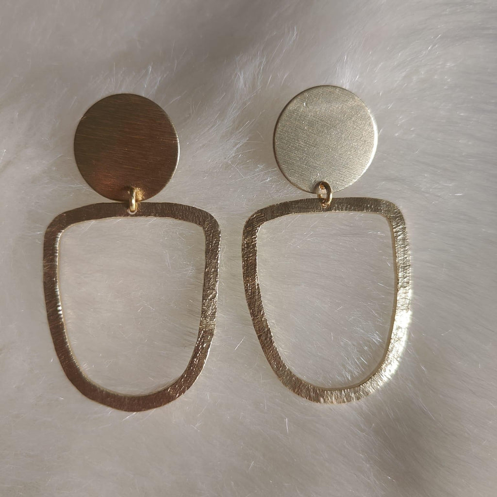 18 Kt Gold Plated gold dangler-earring - Perfect for your office look