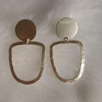 18 Kt Gold Plated gold dangler-earring - Perfect for your office look