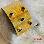 18 Kt Gold Plated Bangle with stones Semi Precious stone
