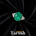 Green Rose Cut Diamond Look (DIAMOND REPLICA) Ring | Stainless Steel Anti Tarnish Adjustable Ring