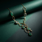 18 Kt Gold Plated Green necklace Semi Precious stone