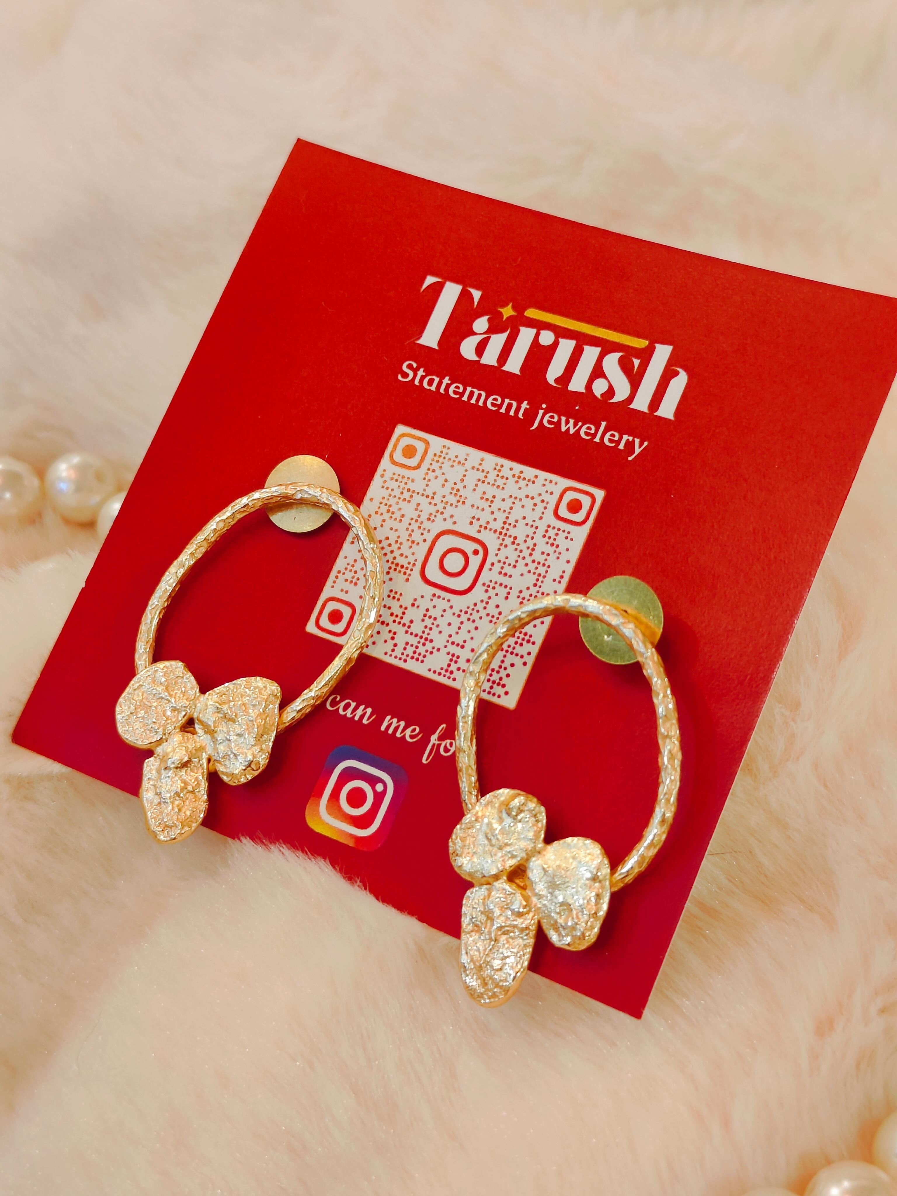 18 Kt Gold Plated Round Gold small earring - Perfect for your everyday look