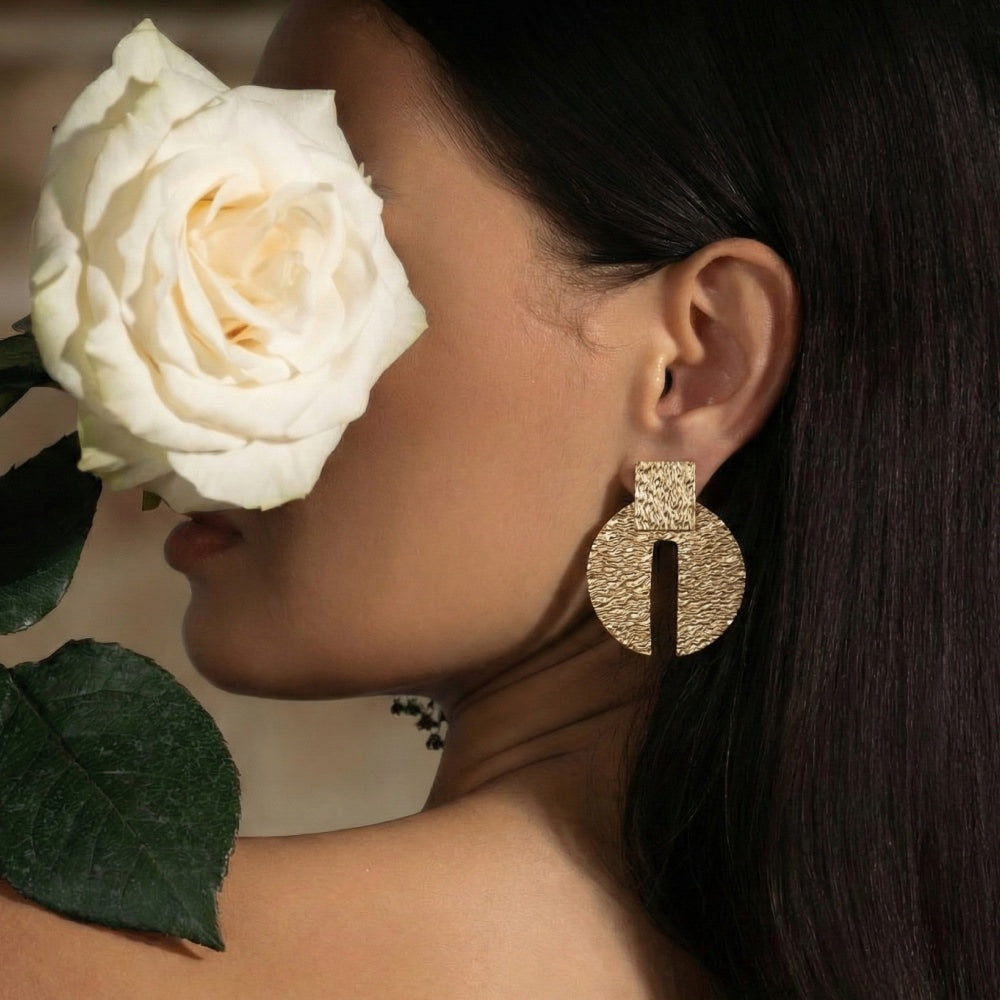 Gold Abstract earring