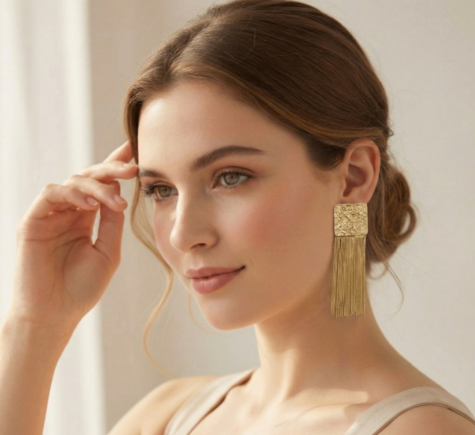 Square dangler earing