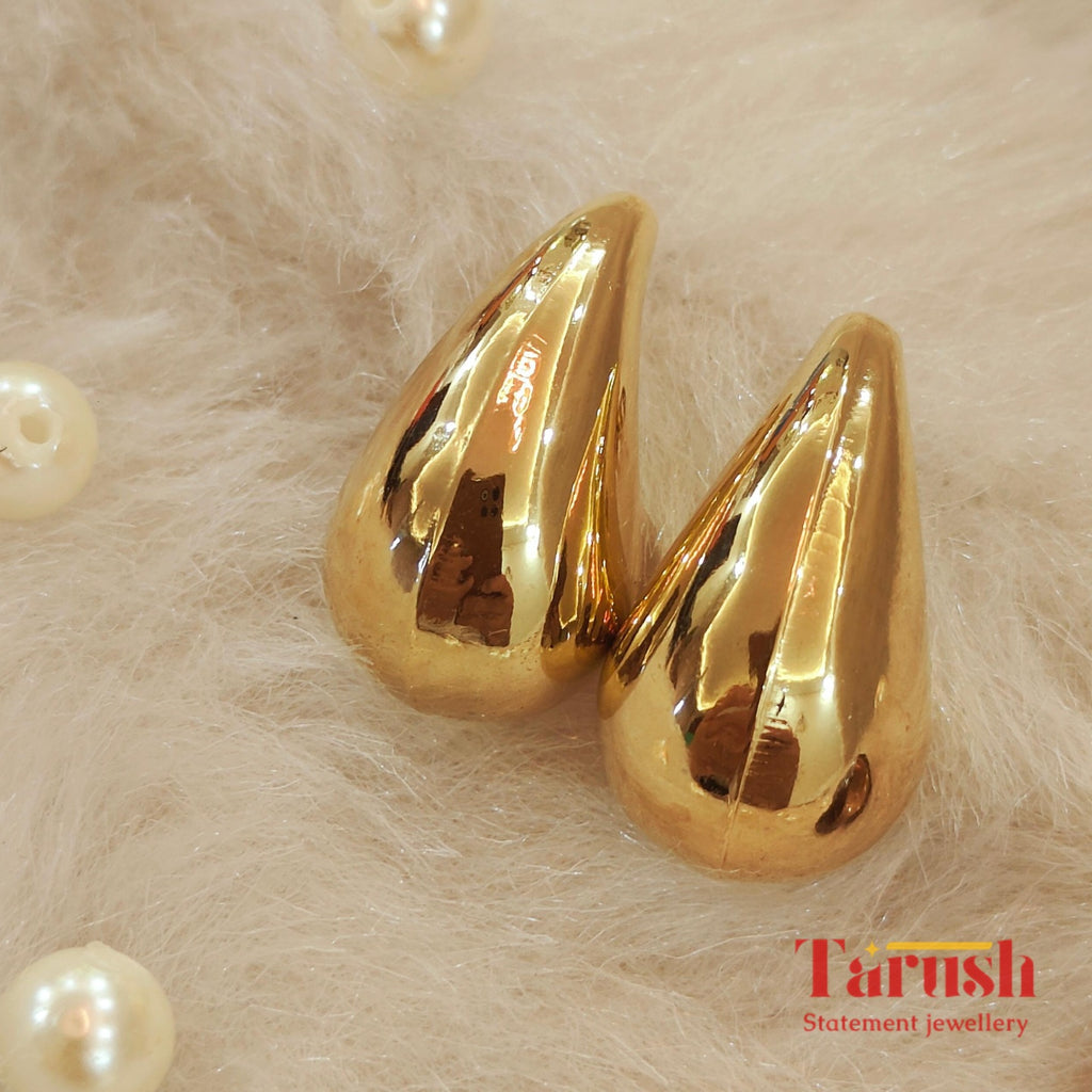 18 Kt Gold Plated water drop earring Semi Precious stone