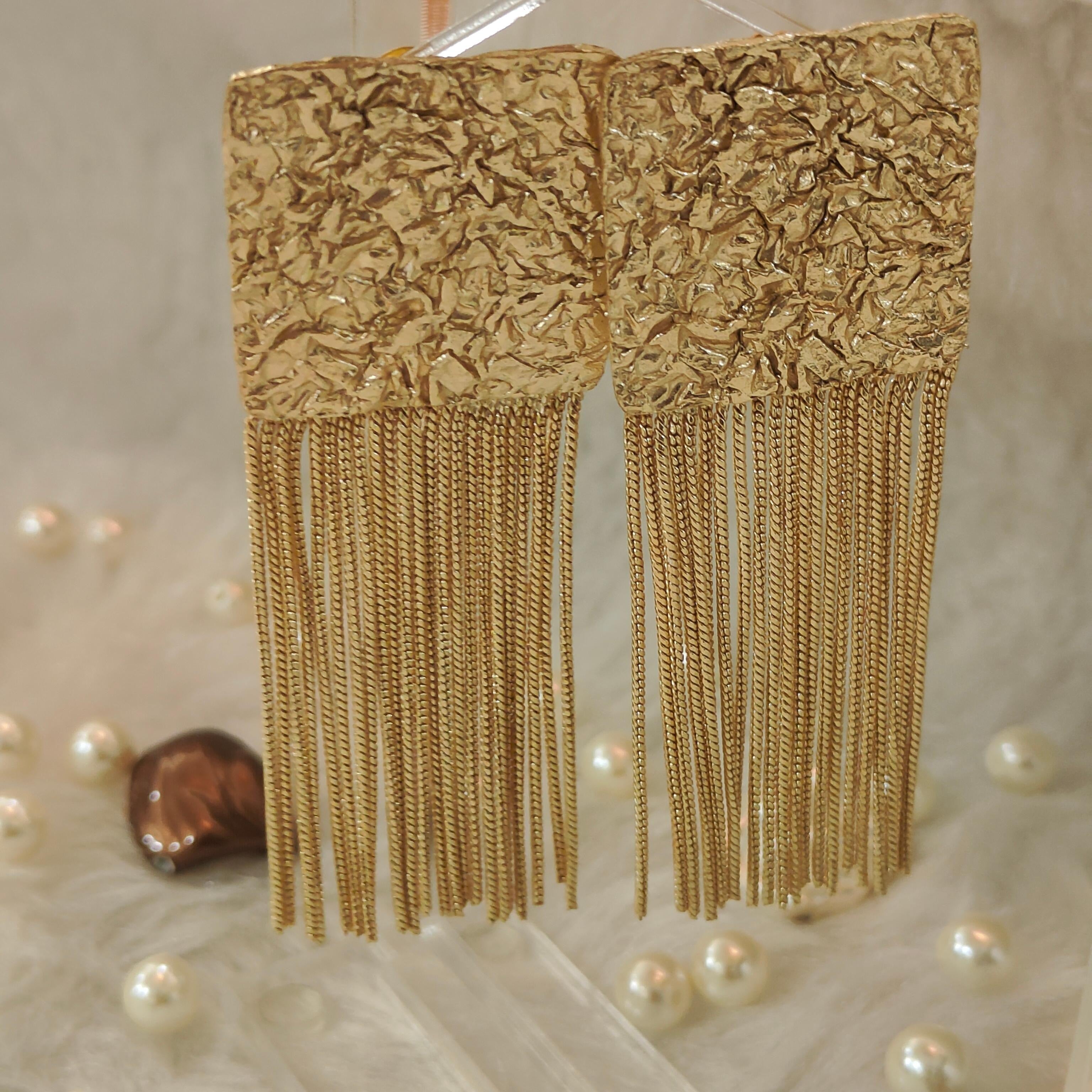 18 Kt Gold Plated Square dangler earing Semi Precious stone